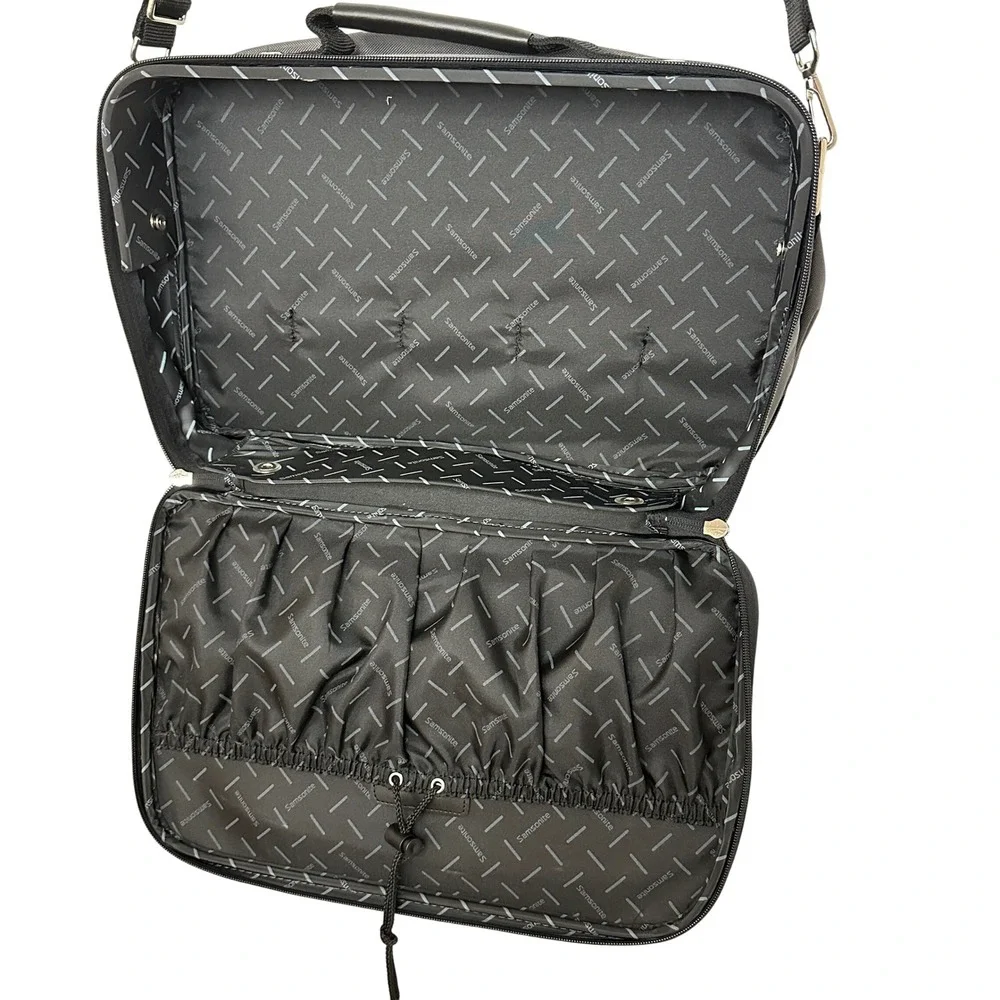 Samsonite Messenger Bag Charcoal Gray Professional Briefcase Travel Bag